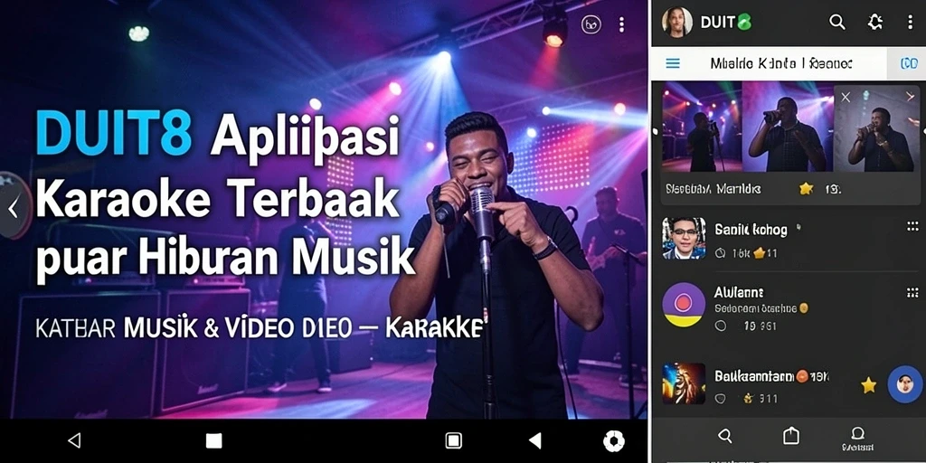 Tampilan antarmuka DUIT8 yang menarik untuk fungsi Karaoke.