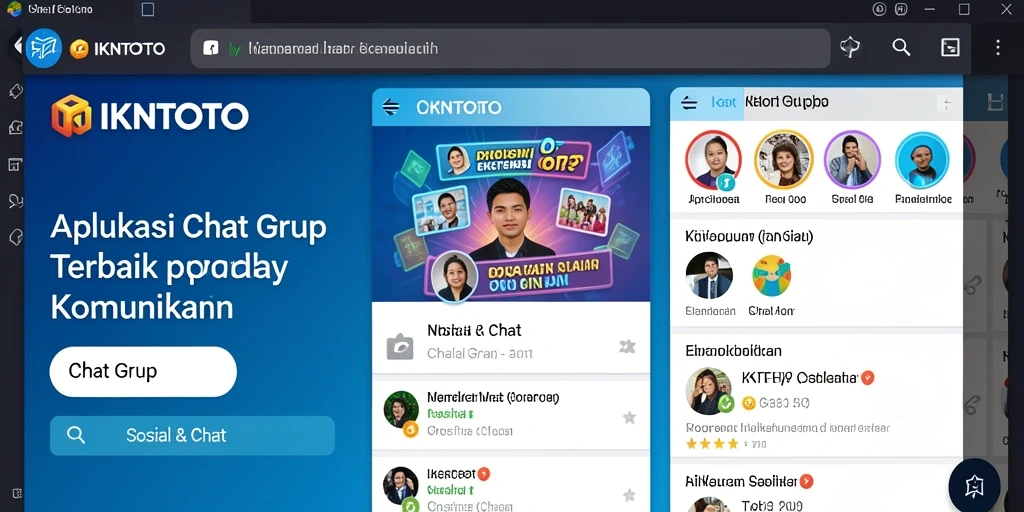 Antarmuka pengguna IKNTOTO untuk Chat Grup yang interaktif dan user-friendly.