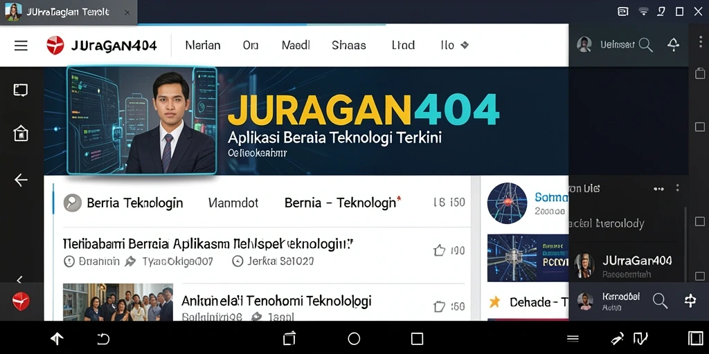Antarmuka aplikasi JURAGAN404 yang modern dan informatif.