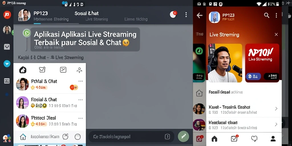 Antarmuka PP123 yang intuitif untuk Live Streaming yang menarik.