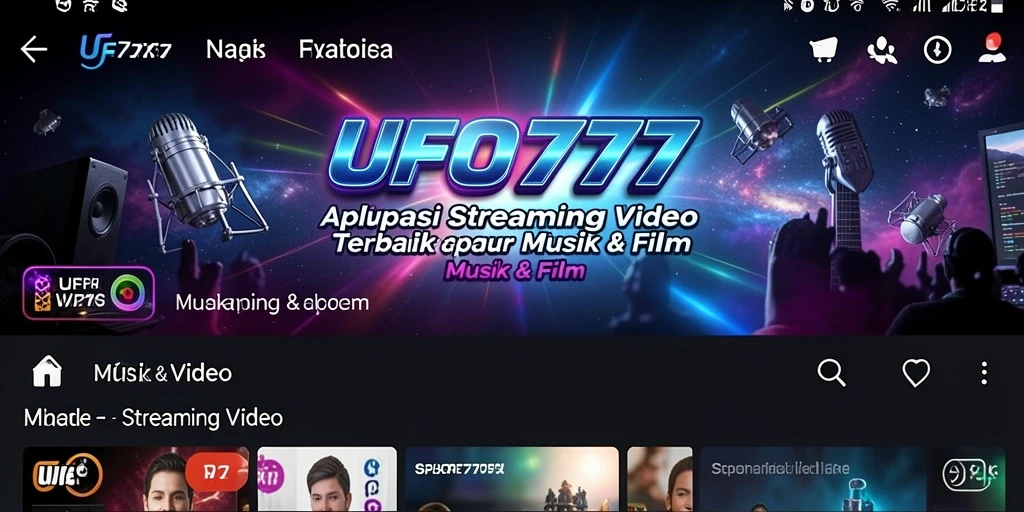 Tangkapan layar antarmuka UFO777 menampilkan pengalaman Streaming Video yang menarik.