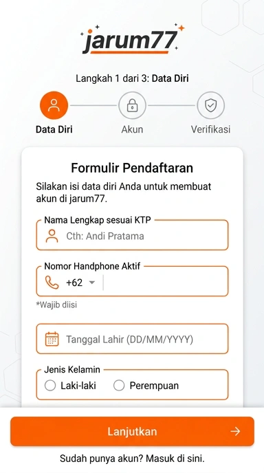 Buat Akun Baru di jarum77 Dengan Mudah